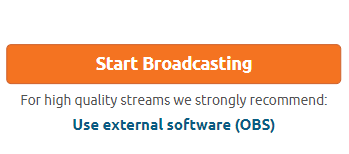 Start your Chaturbate Broadcasts using this button