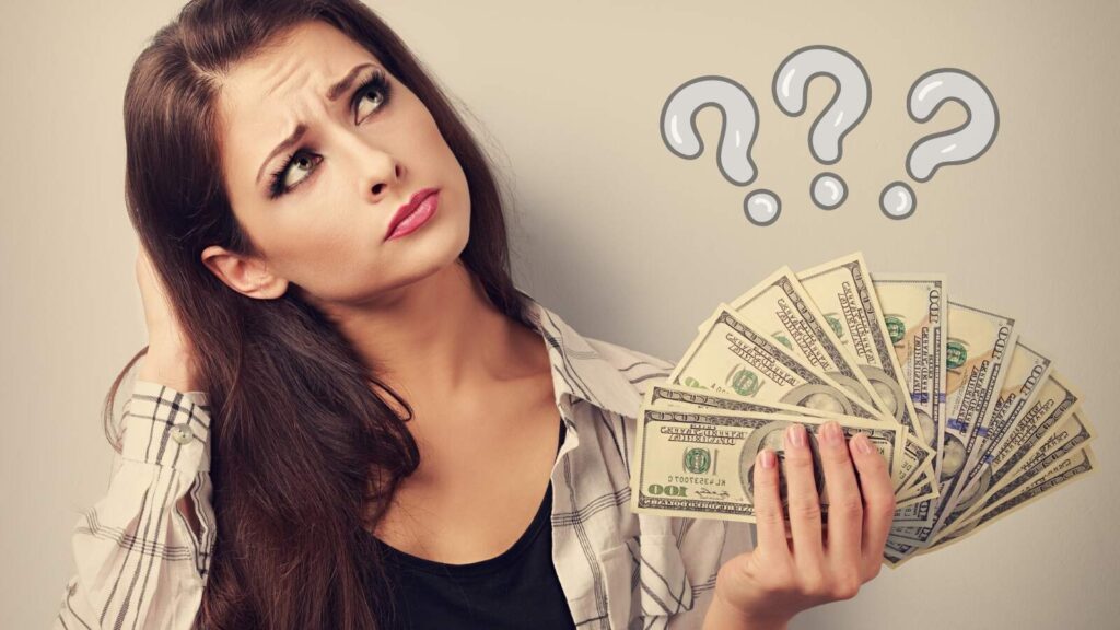 Young woman wondering how much money webcam models make