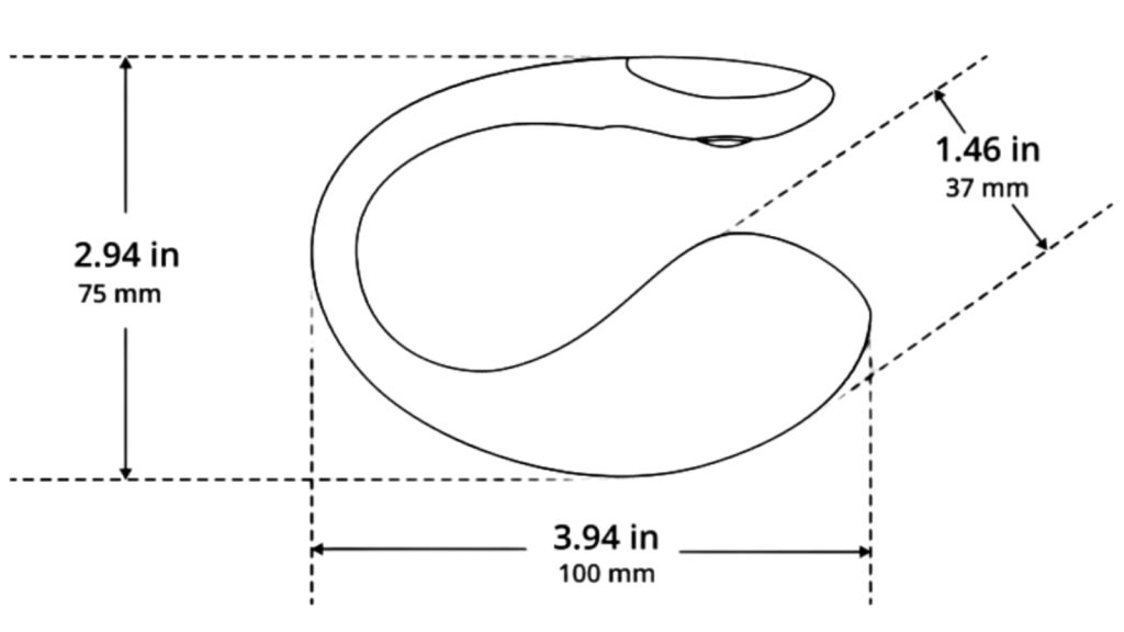 Specifications of the new Lush 4 app- controlled G-spot egg vibrator