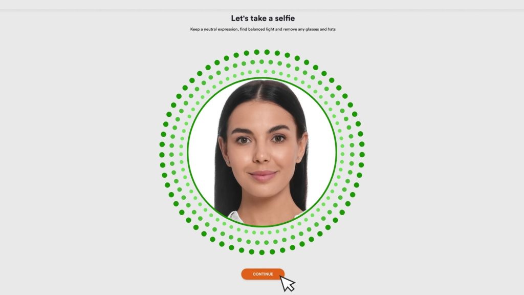 Submitting a live selfie image to Chaturbate so Biometrics can compare it with your ID